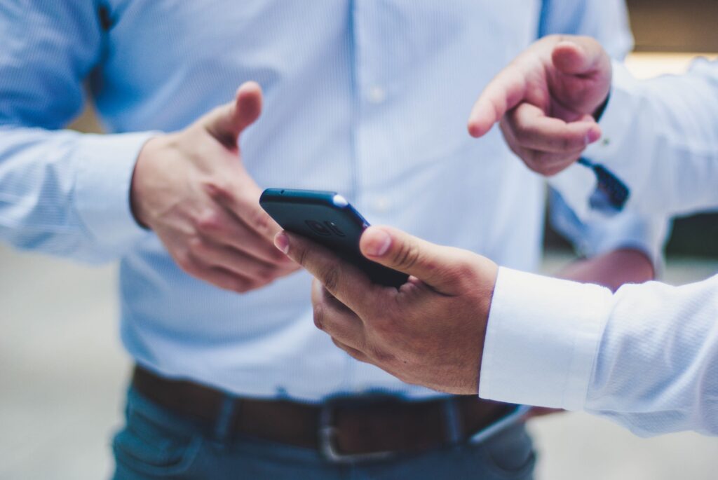 businessman using phone